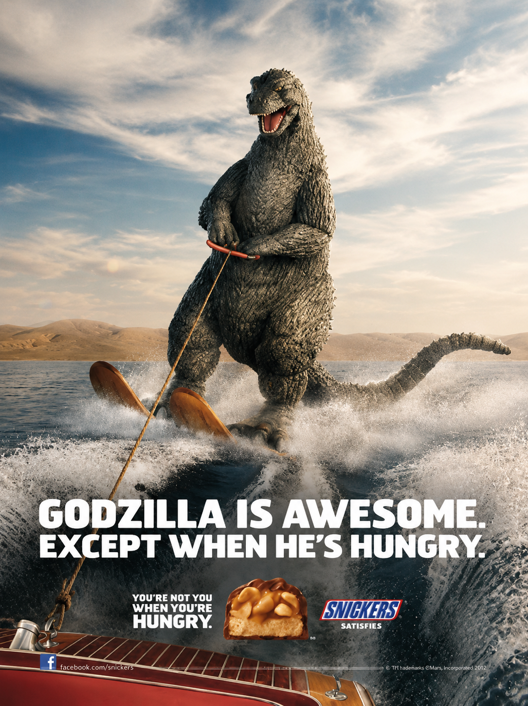 Godzilla Snickers creative