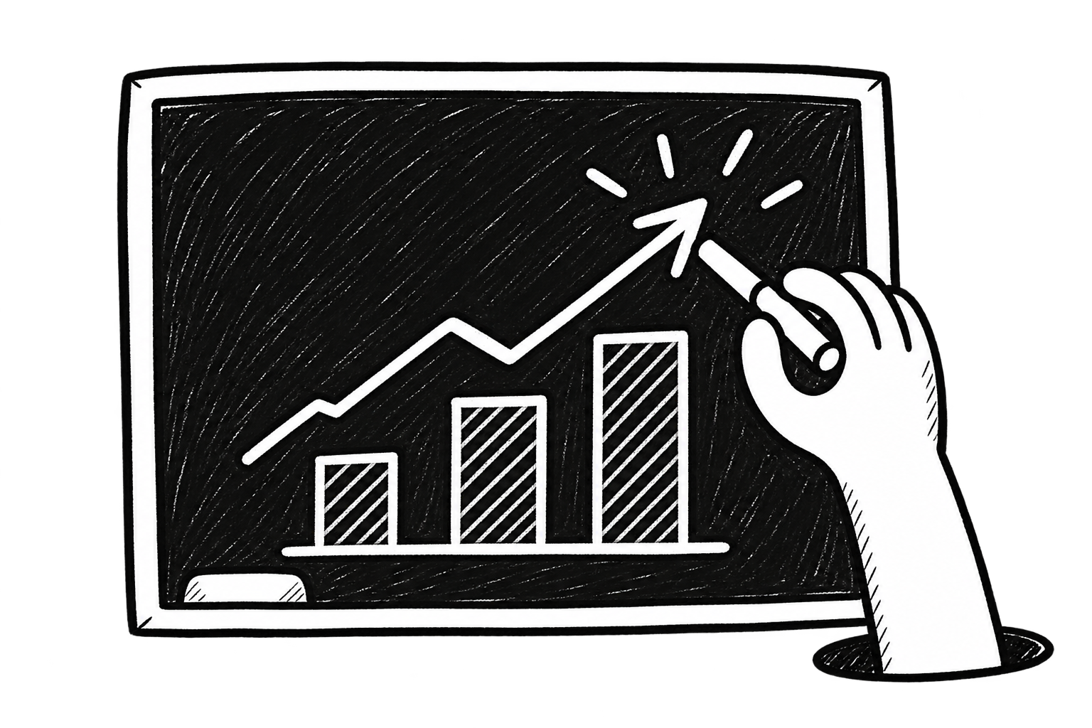 Hand-drawn growth chart