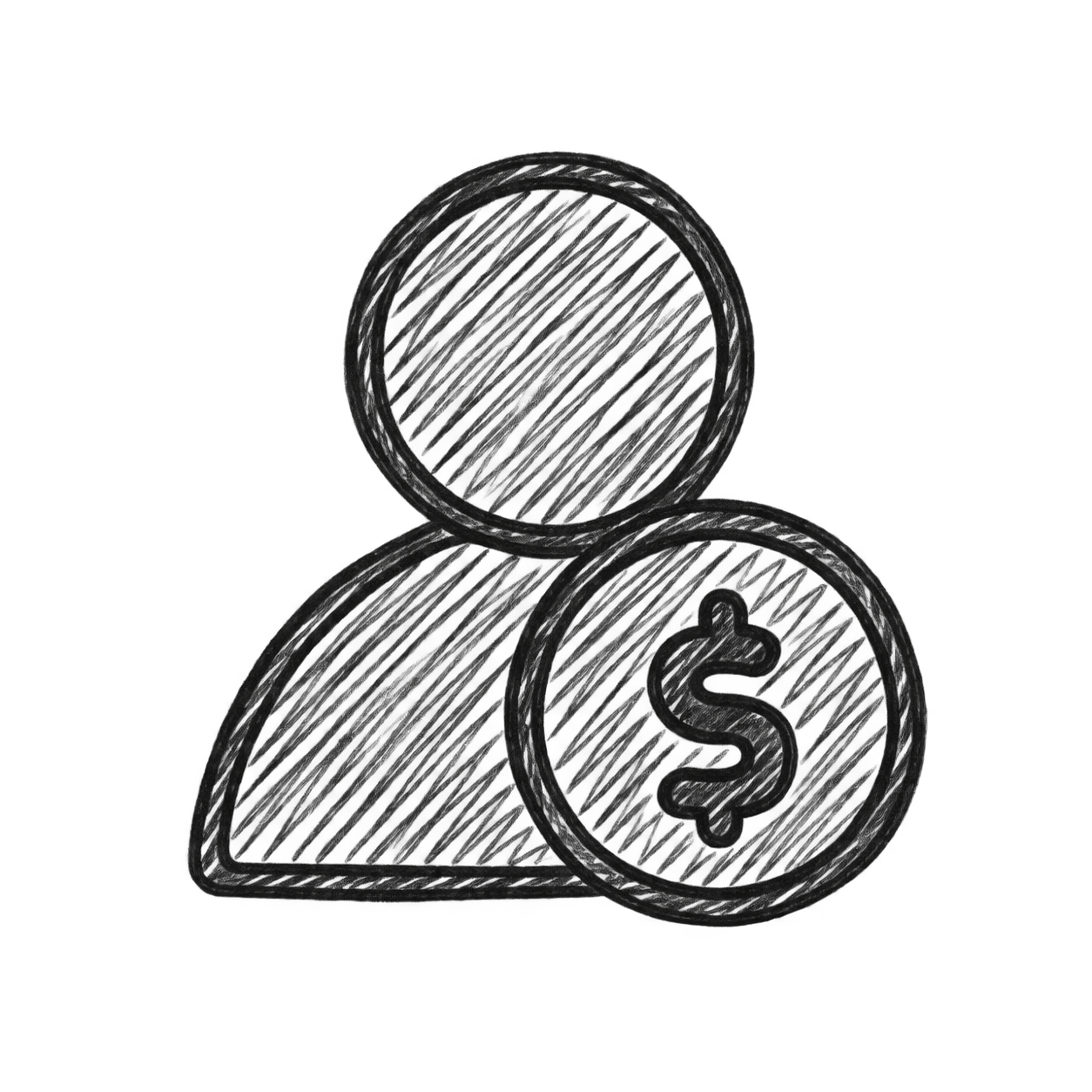 Hand-drawn buyer icon
